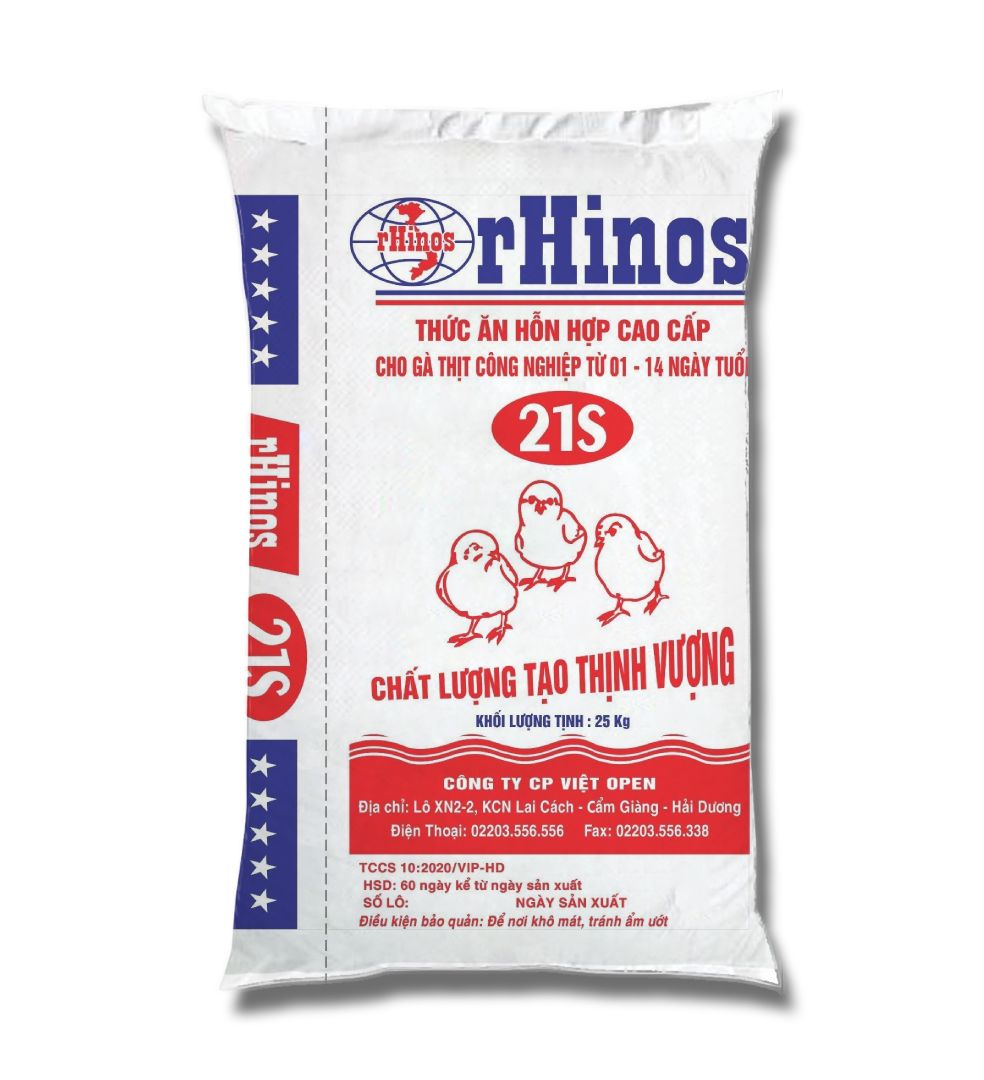 Thức ăn cho gà con thịt công nghiệp – rHinos 21S