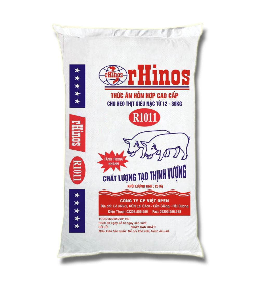 Thức ăn hỗn hợp cho heo thịt siêu nạc rHinos R1011