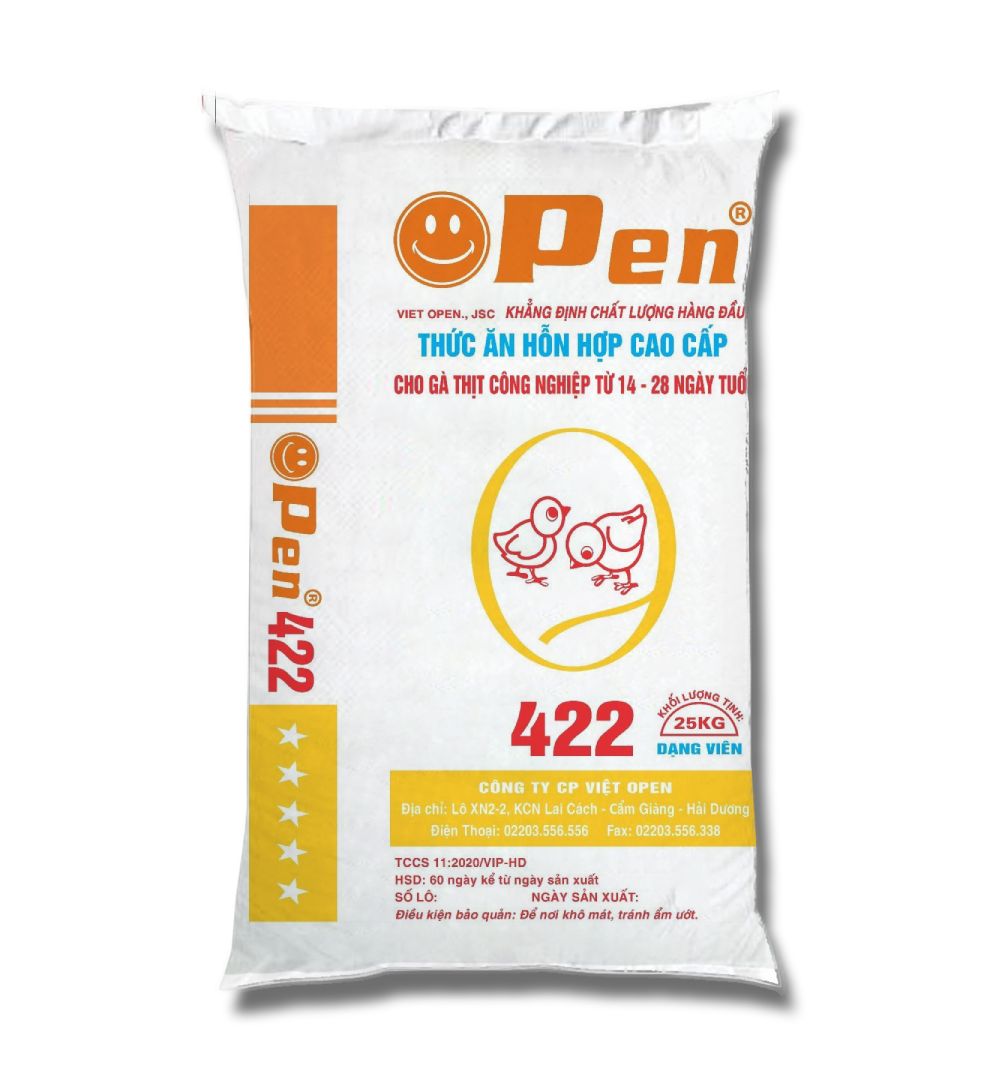 Thức ăn hỗn hợp cho gà thịt công nghiệp – 422