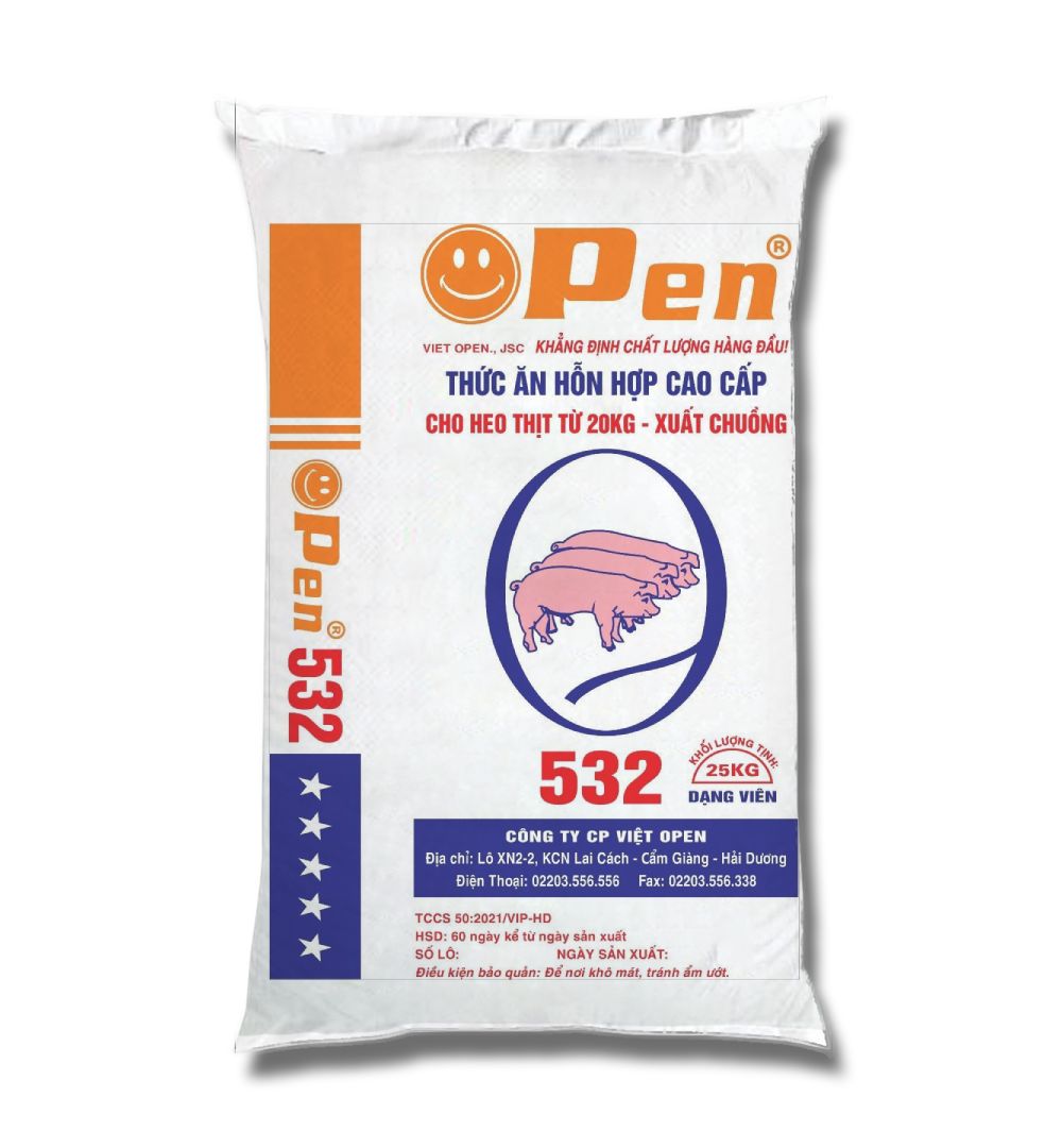 Thức ăn HHCC cho heo thịt  từ 20kg đến xuất chuồng-  532