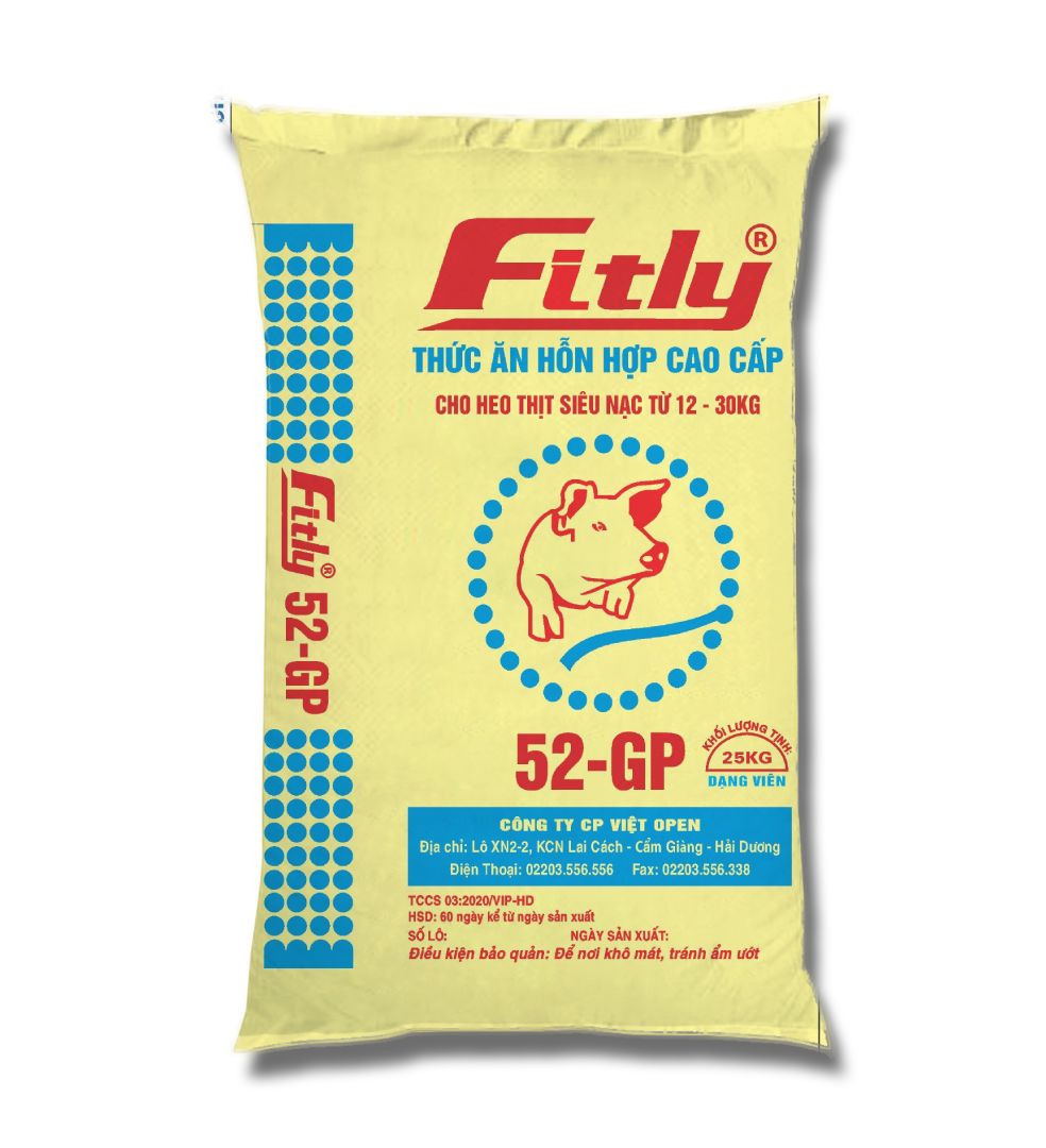 Thức ăn HHCC cho heo thịt siêu nạc  từ 12 đến 30 kg – Fitly 52GP