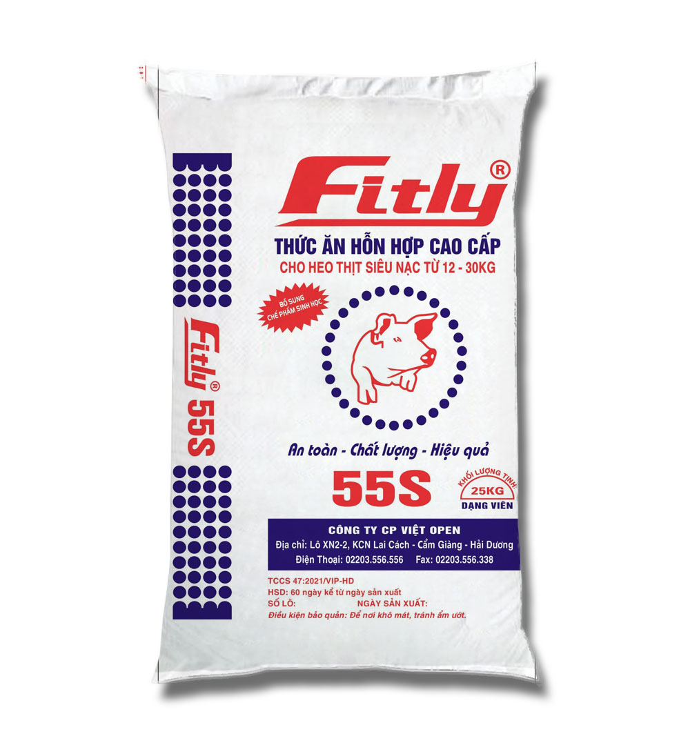 Thức ăn HHCC cho heo thịt siêu nạc từ 12 đến 30kg – 55S
