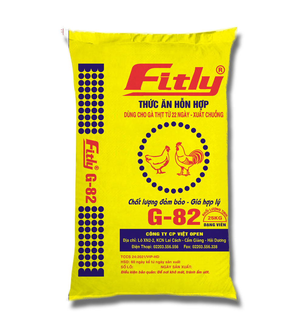 Thức ăn HH cho gà thịt từ 22 ngày đến xuất chuồng – G82