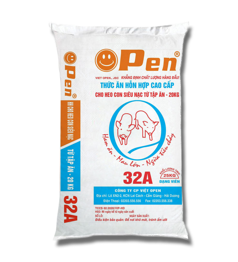 Thức ăn HHCC cho heo con tập ăn đến 20kg  – 32A