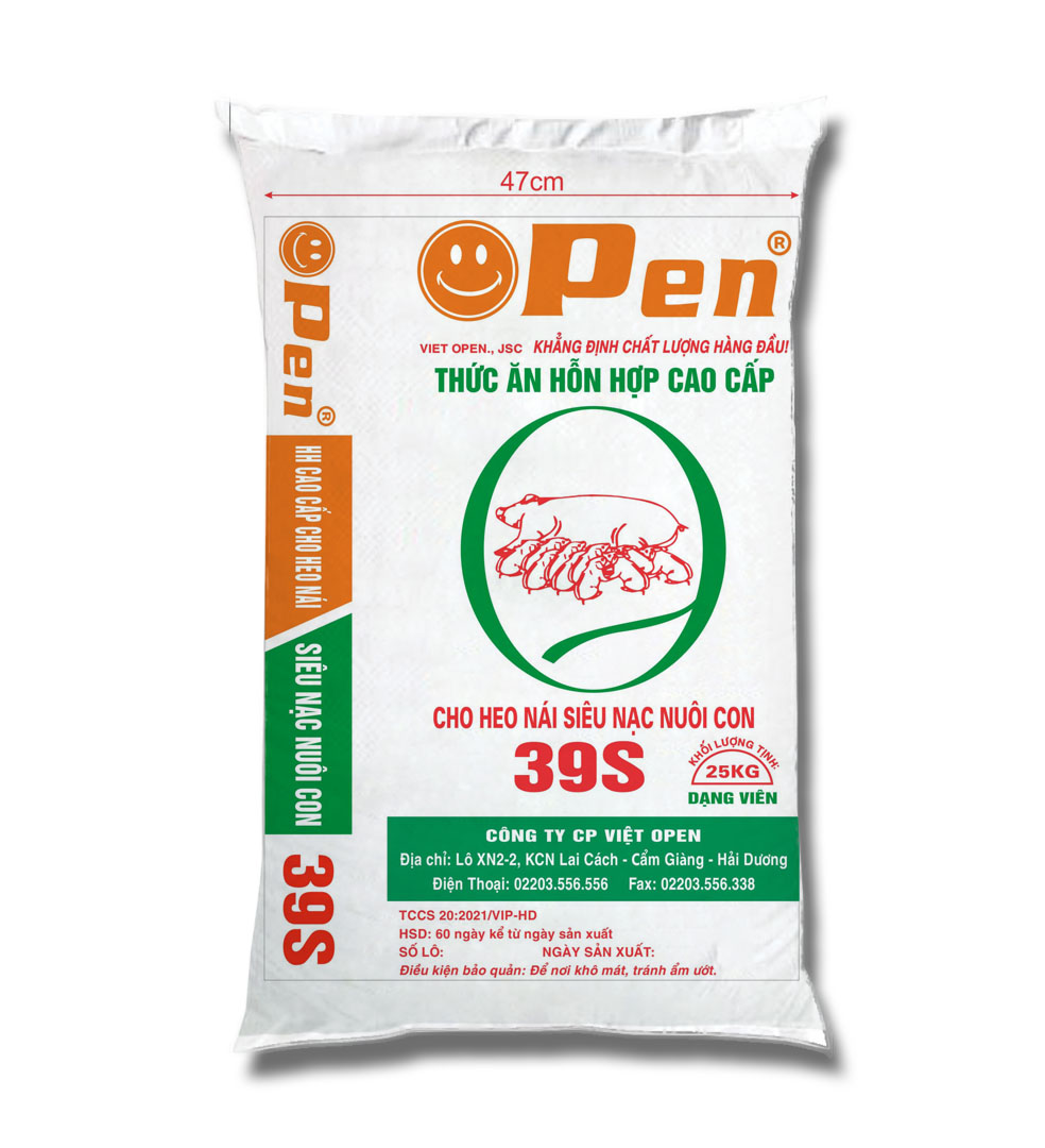 Thức ăn HHCC cho heo nái siêu nạc nuôi con – 39S