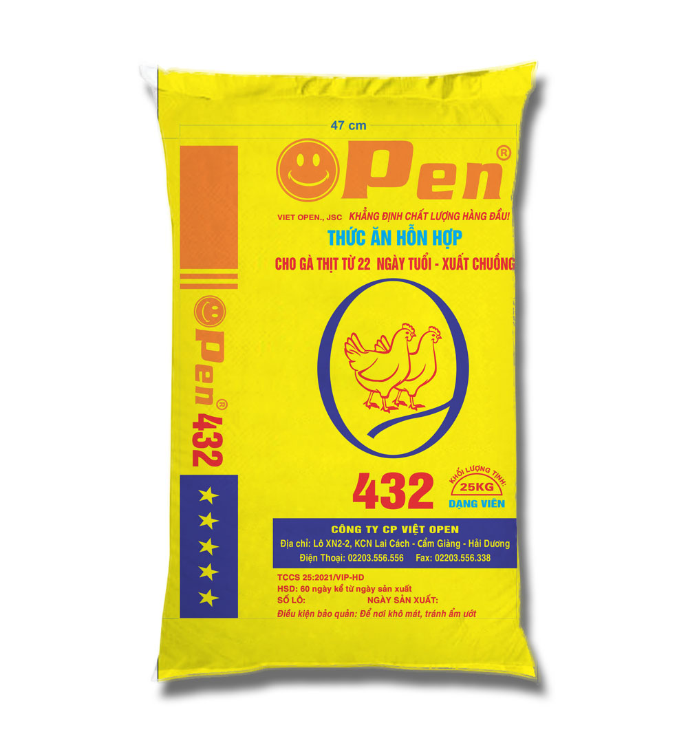 Thức ăn HH cho gà thịt từ 22 ngày tuổi – xuất  – 432