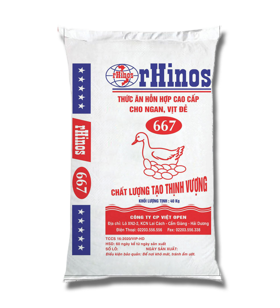 Thức ăn HHCC cho vịt đẻ siêu trứng – 667