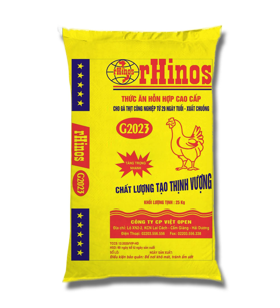 Thức ăn HHCC cho gà thịt công nghiệp từ 29 ngày tuổi đến xuất chuồng – G2023