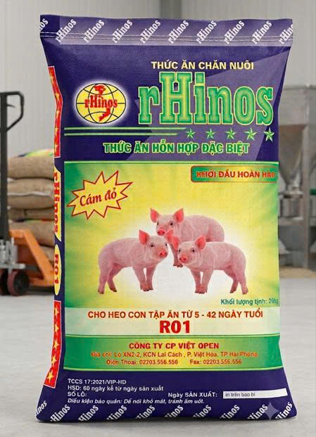 Thức ăn HH đặc biệt cho heo con tập ăn từ 5 -42 ngày tuổi  RHINOS R01