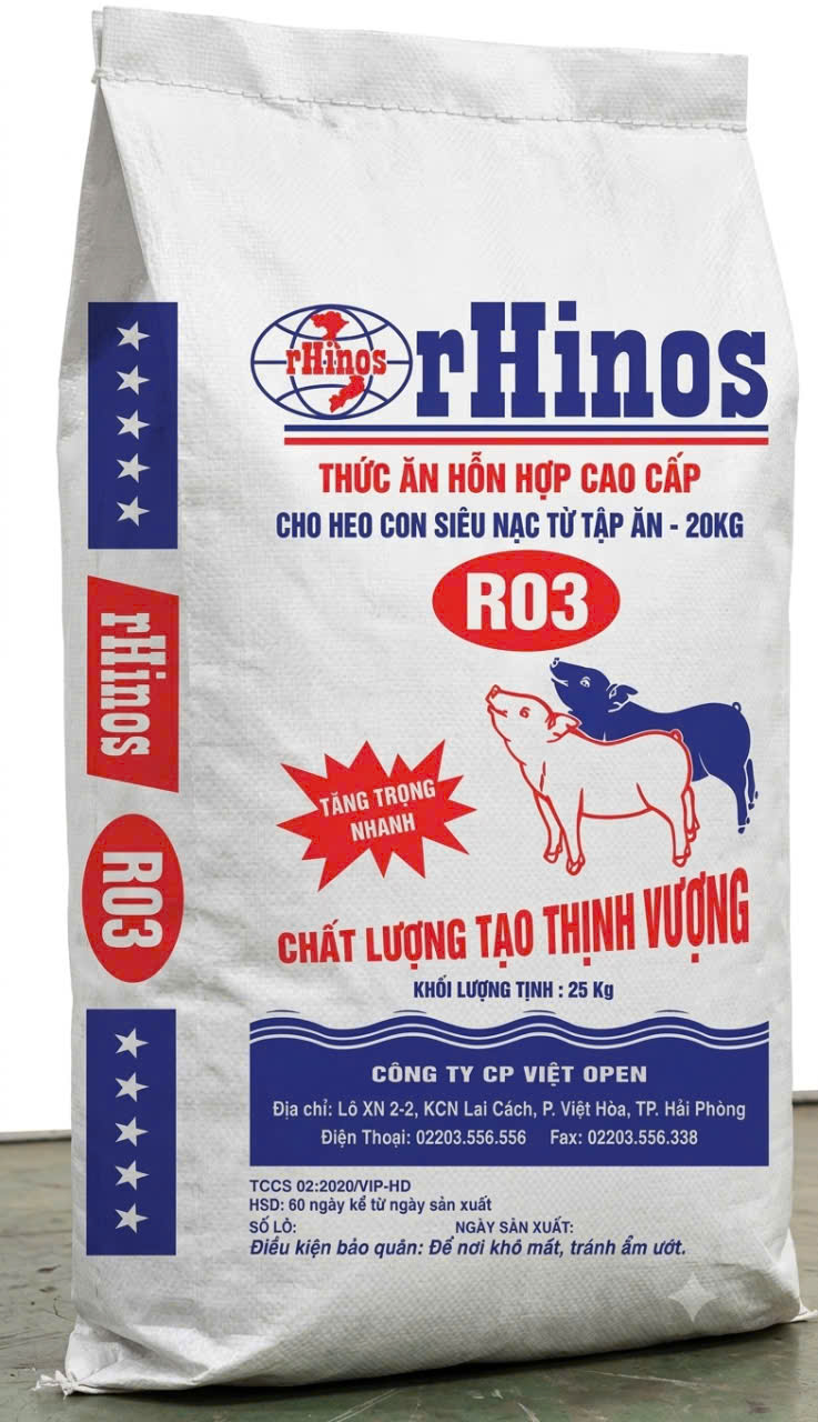 Thức ăn HH cao cấp cho heo con siêu nạc từ tập ăn – 20KG – R03
